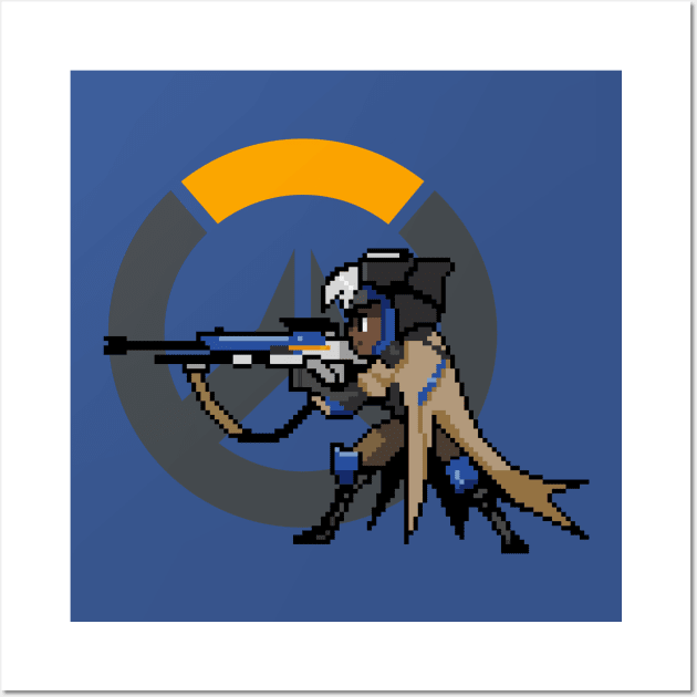 Overwatch - 16-Bit Ana W/ Logo Wall Art by wyckedguitarist